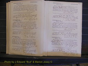 Richmond Marriages, Book B, 1839-1855 P 118-119.JPG
