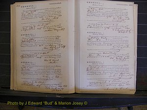 Richmond Marriages, Book B, 1839-1855 P 142-143.JPG