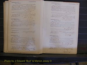 Richmond Marriages, Book B, 1839-1855 P 205-206.JPG