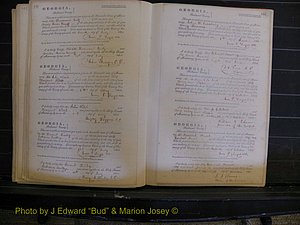 Richmond Marriages, Book B, 1839-1855 P 221-222.JPG