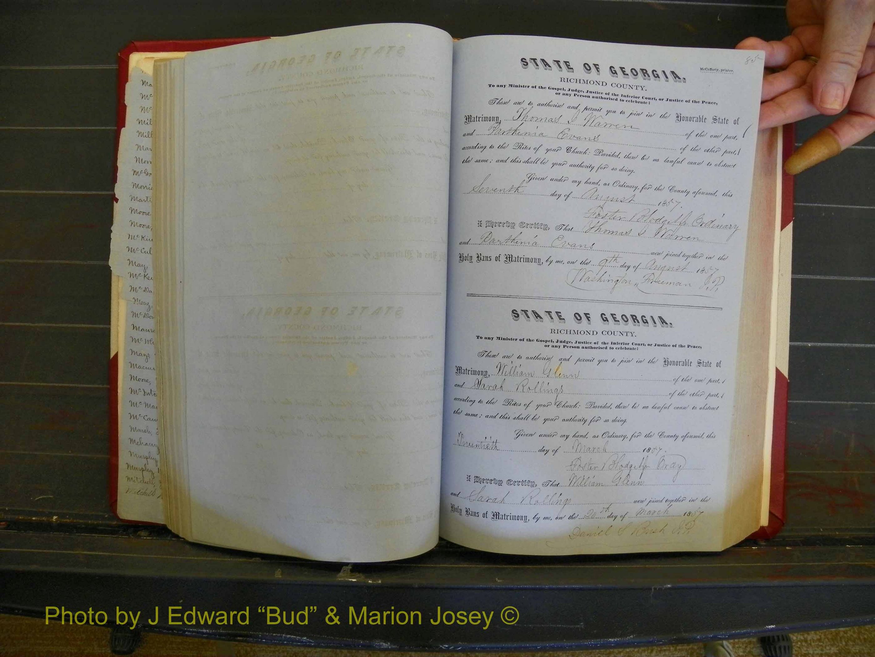 Richmond Marriages, Book C, 1856-1863 P 085.JPG