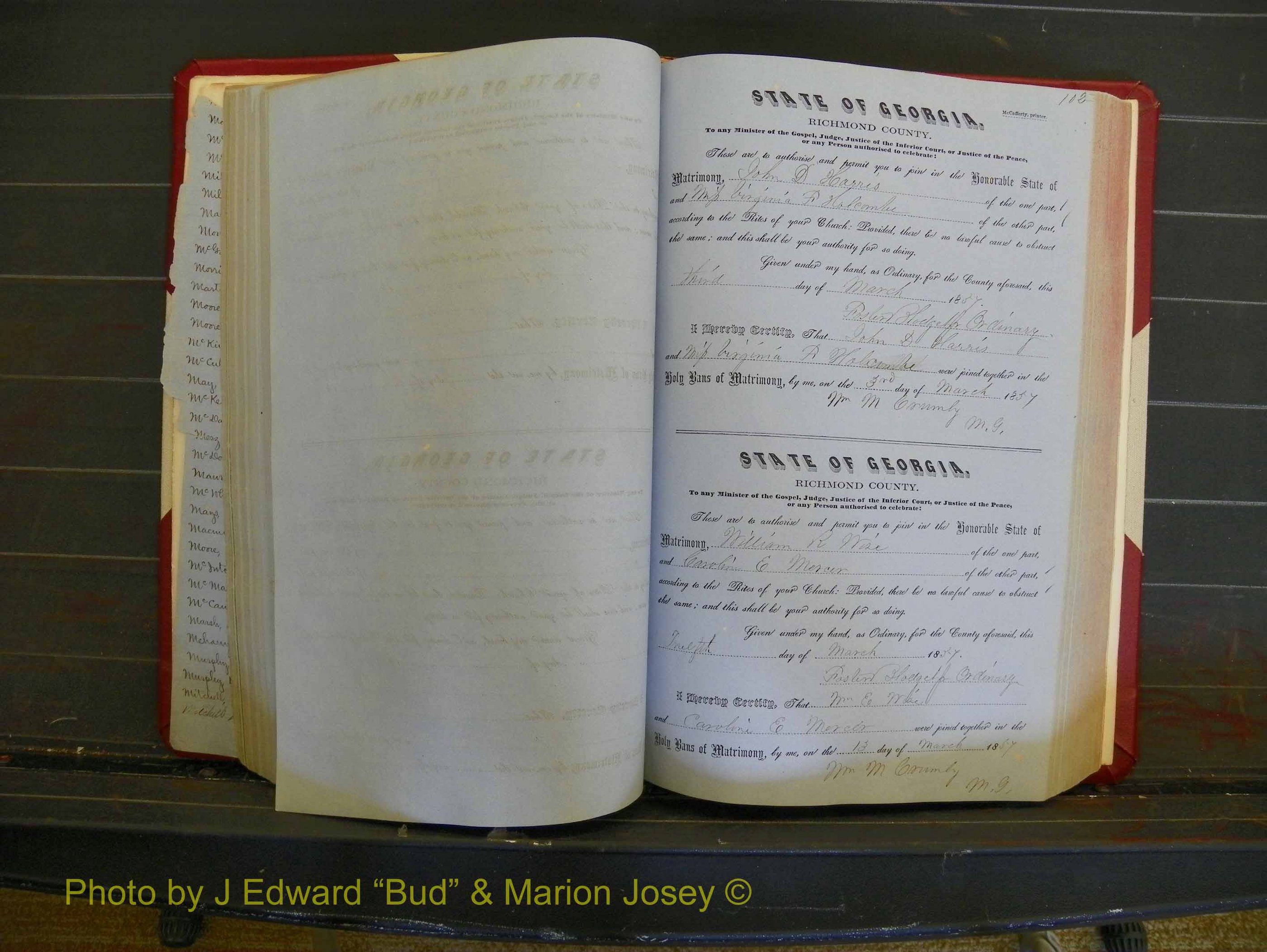 Richmond Marriages, Book C, 1856-1863 P 102.JPG