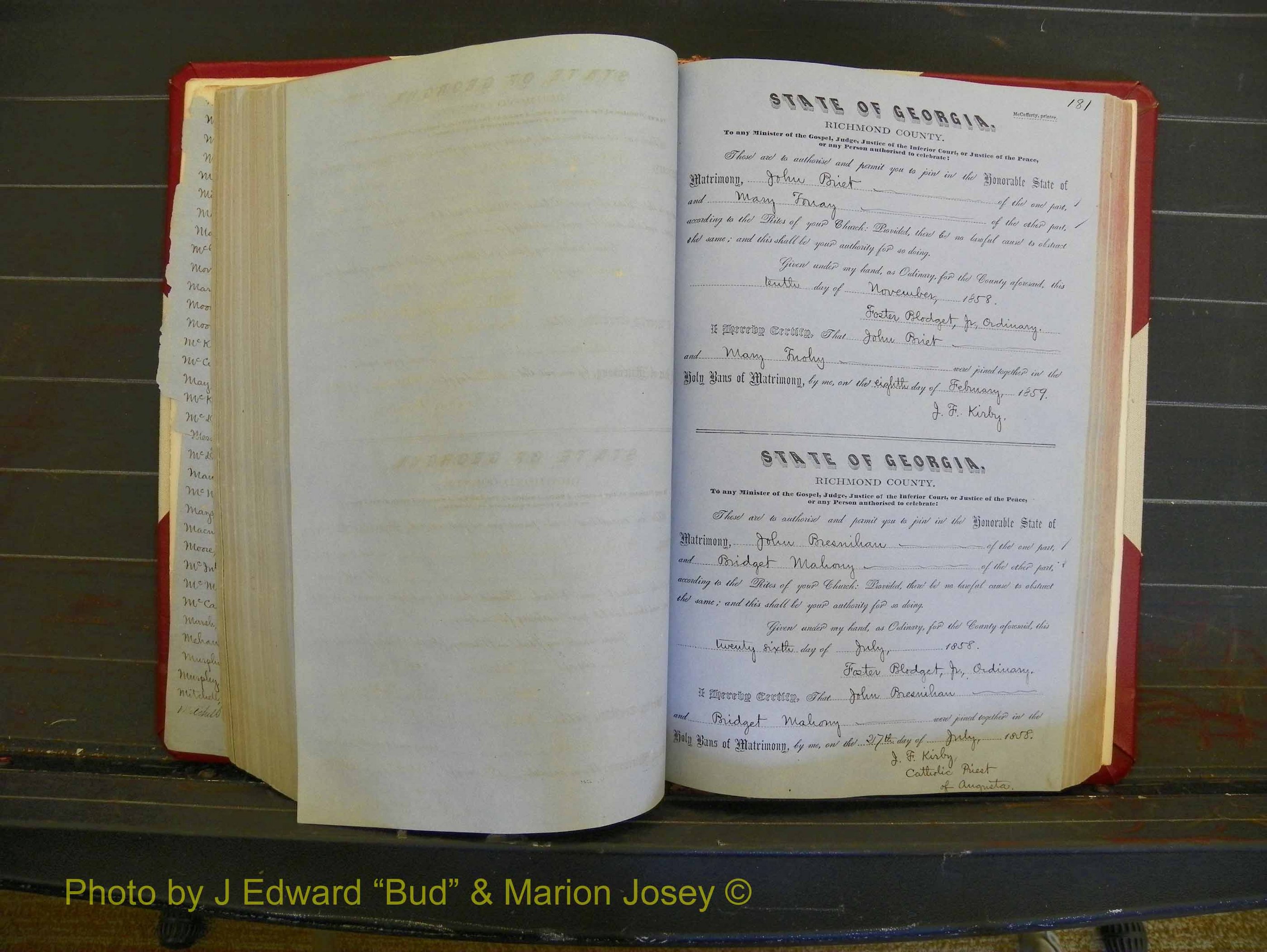 Richmond Marriages, Book C, 1856-1863 P 181.JPG