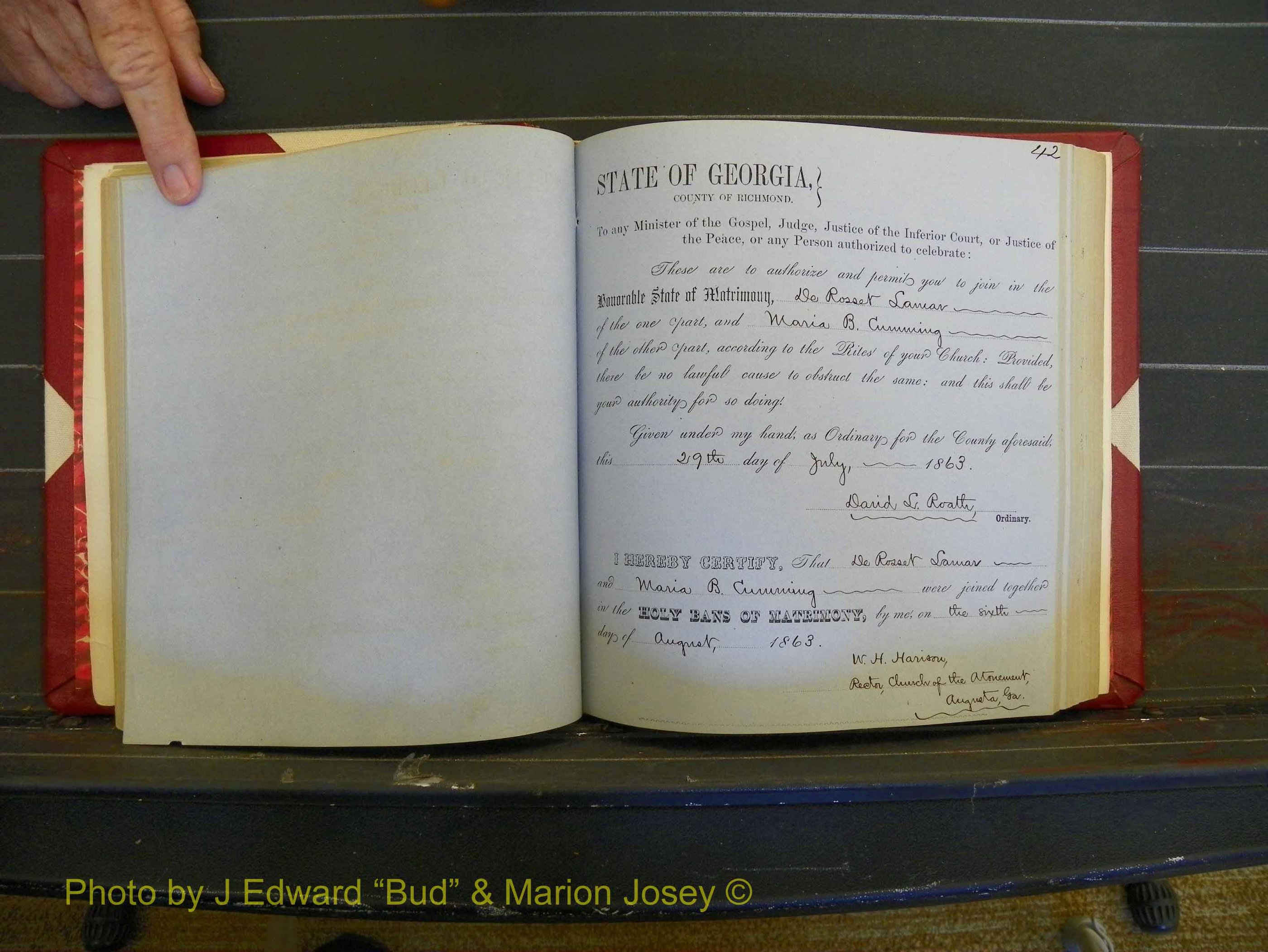 Richmond Marriages, Book D, 1863-1864 P 042.JPG