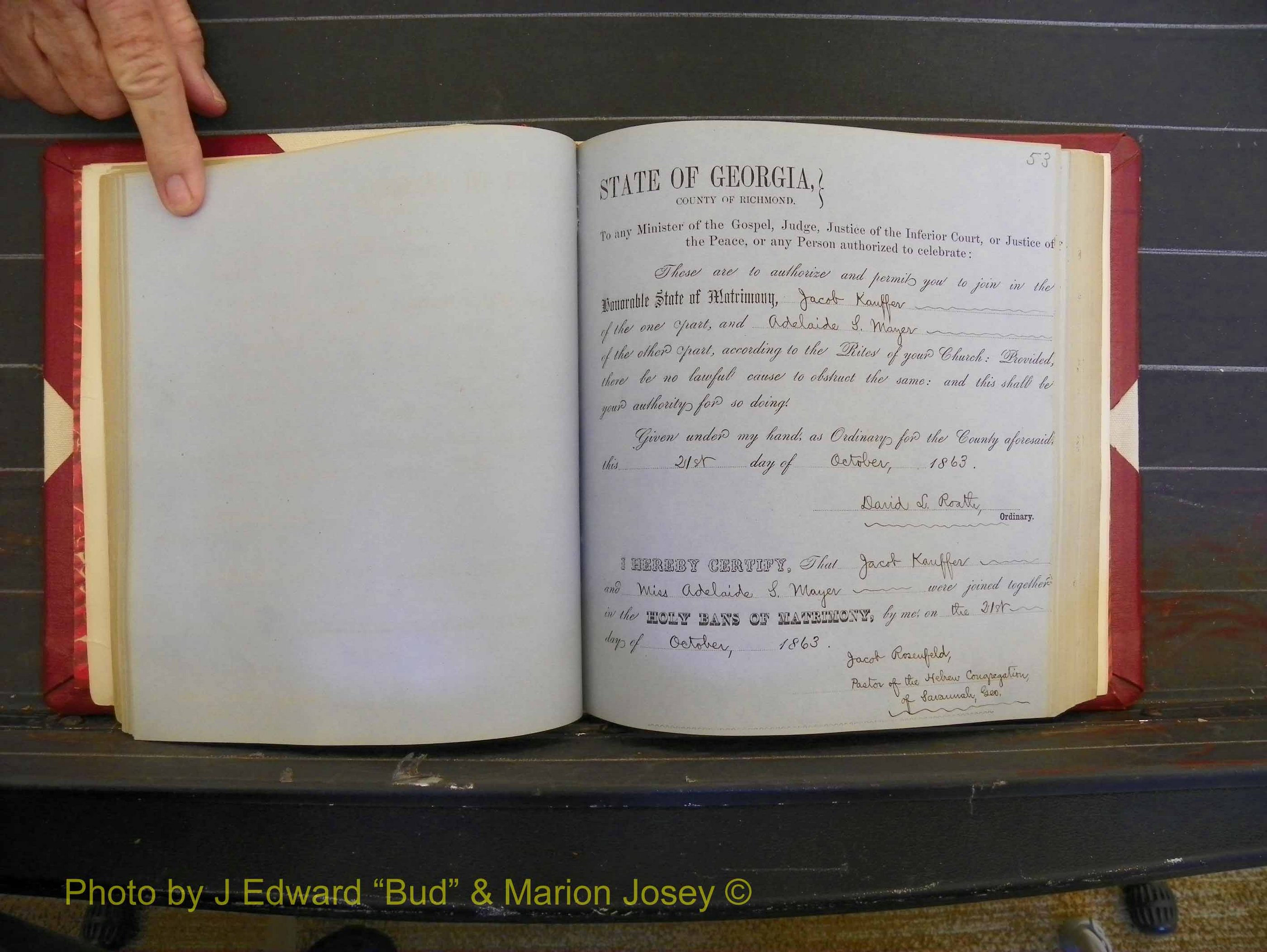 Richmond Marriages, Book D, 1863-1864 P 053.JPG