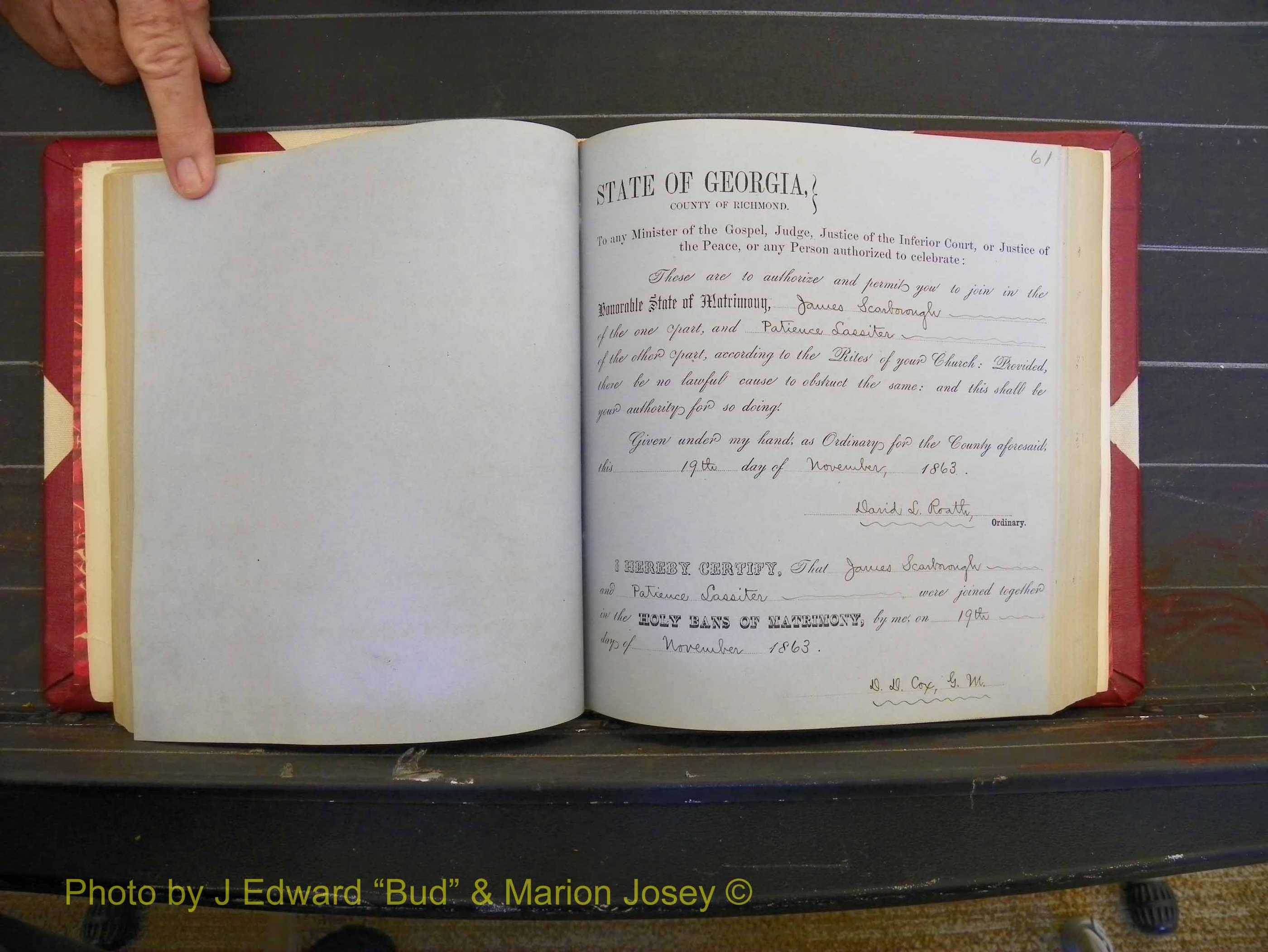 Richmond Marriages, Book D, 1863-1864 P 061.JPG