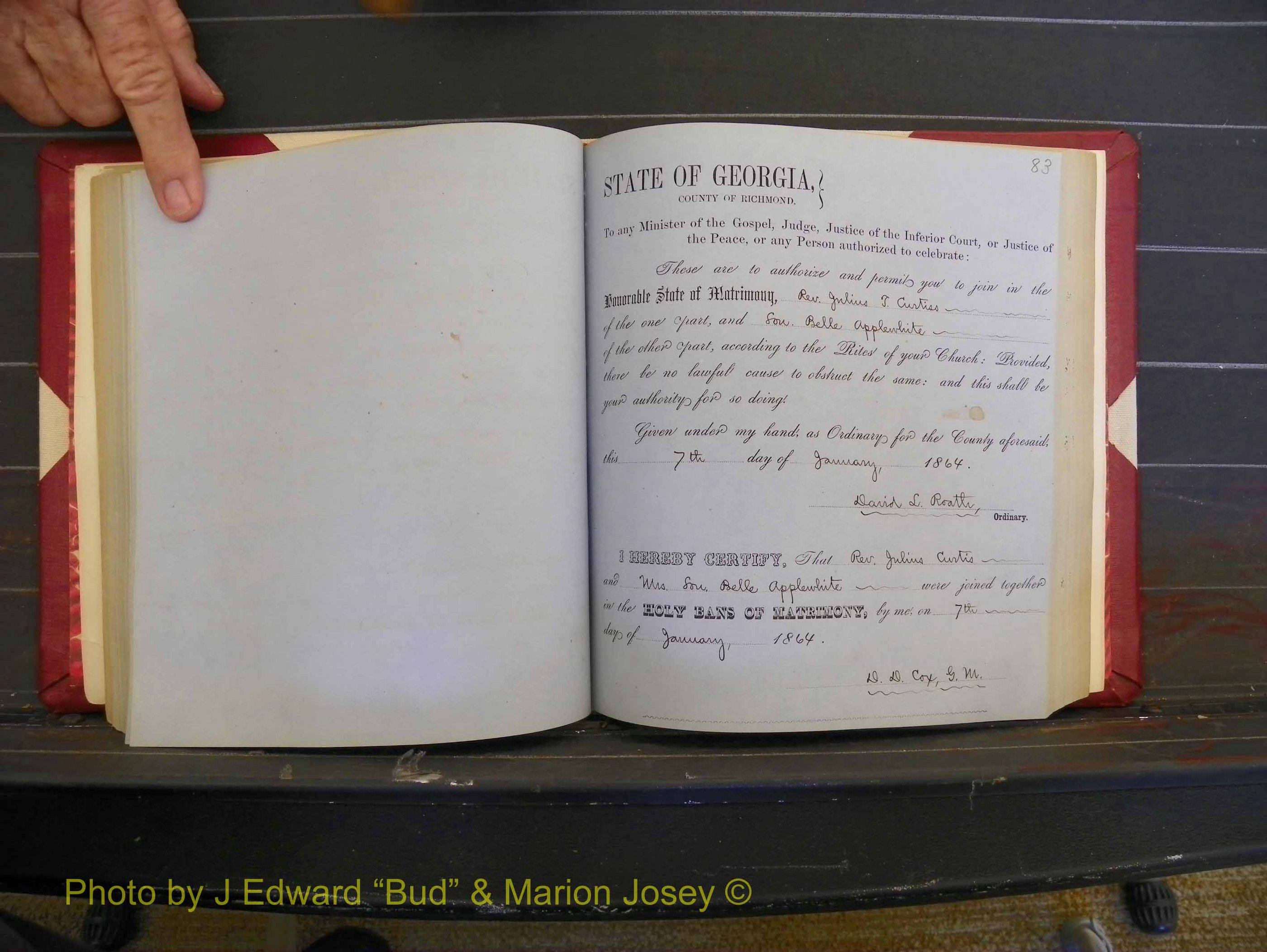 Richmond Marriages, Book D, 1863-1864 P 083.JPG