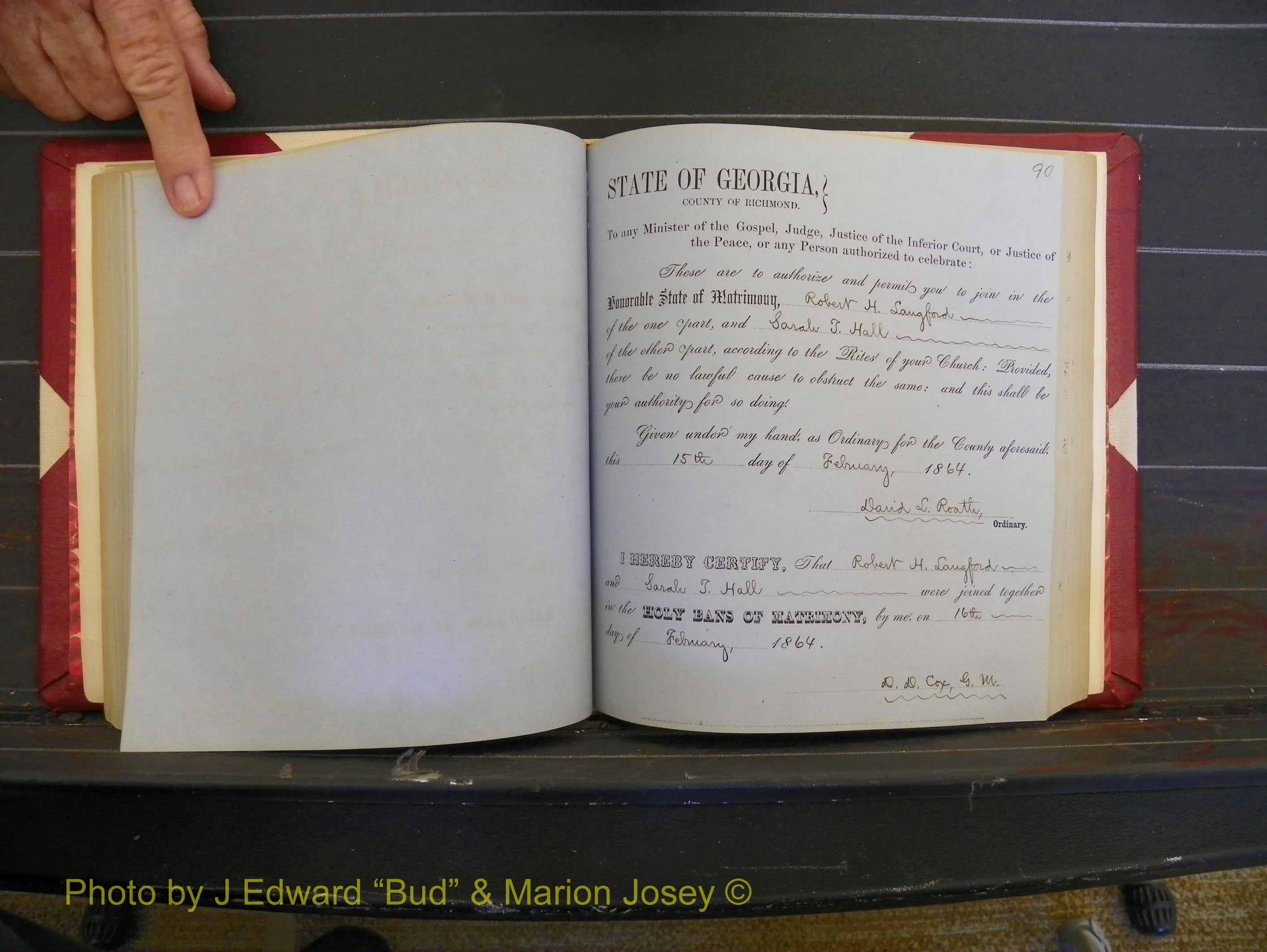Richmond Marriages, Book D, 1863-1864 P 090.JPG