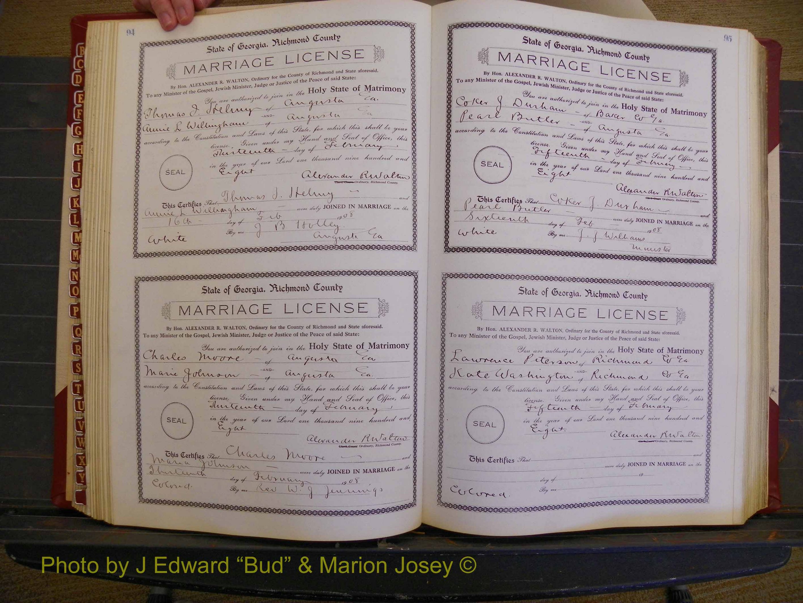 Richmond Marriages, Book EE, 1907-1909 P 094-095.JPG