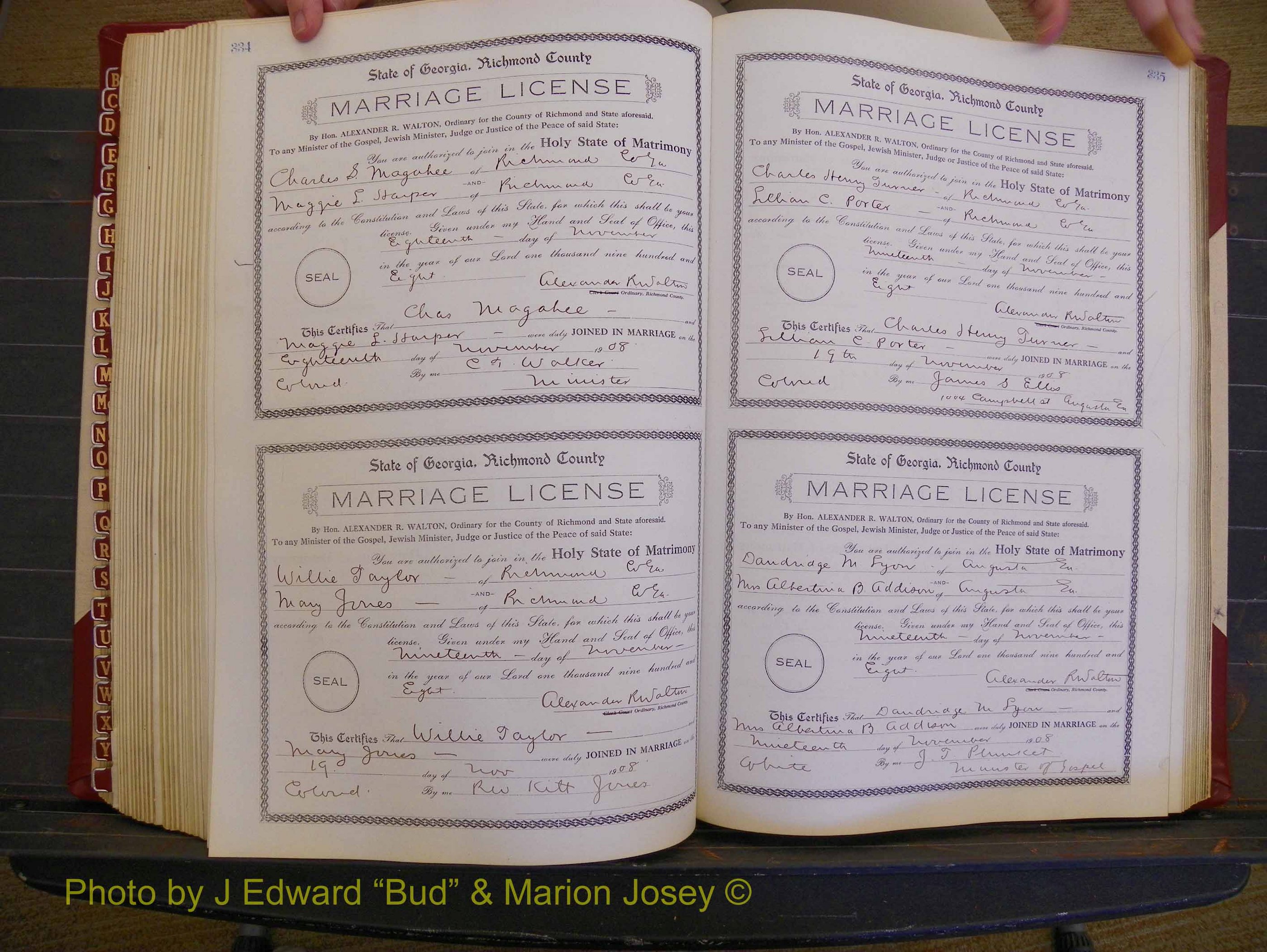 Richmond Marriages, Book EE, 1907-1909 P 334-335.JPG
