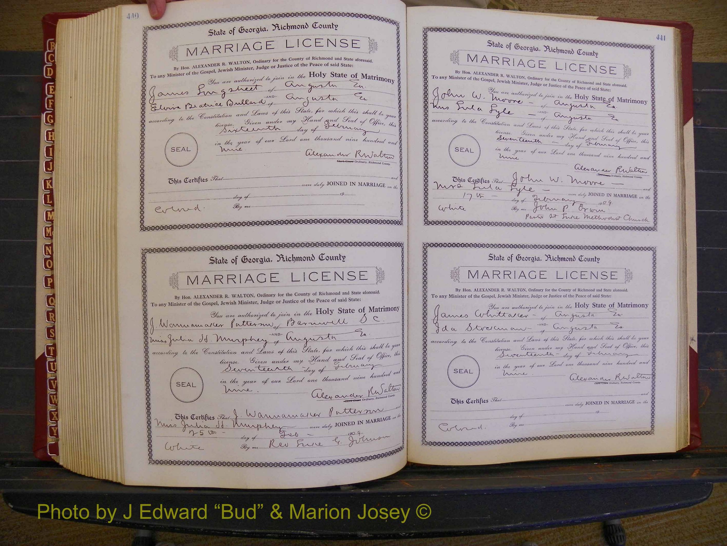 Richmond Marriages, Book EE, 1907-1909 P 440-441.JPG