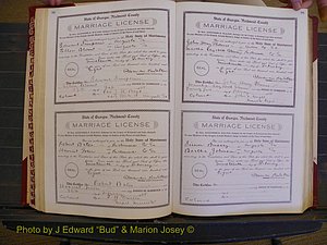 Richmond Marriages, Book EE, 1907-1909 P 098-099.JPG