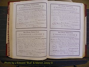 Richmond Marriages, Book EE, 1907-1909 P 104-105.JPG