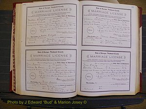 Richmond Marriages, Book EE, 1907-1909 P 110-111.JPG