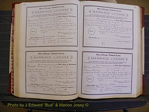 Richmond Marriages, Book EE, 1907-1909 P 142-143.JPG