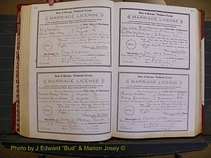 Richmond Marriages, Book EE, 1907-1909 P 184-185.JPG