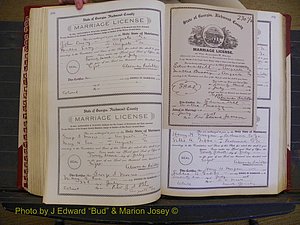 Richmond Marriages, Book EE, 1907-1909 P 230-231.JPG