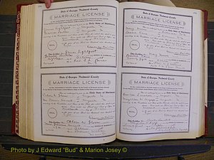 Richmond Marriages, Book EE, 1907-1909 P 298-299.JPG