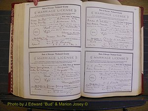 Richmond Marriages, Book EE, 1907-1909 P 318-319.JPG