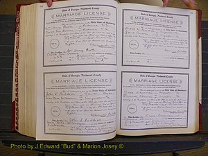 Richmond Marriages, Book EE, 1907-1909 P 364-365.JPG