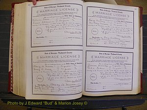 Richmond Marriages, Book EE, 1907-1909 P 366-367.JPG