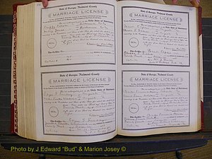 Richmond Marriages, Book EE, 1907-1909 P 376-377.JPG