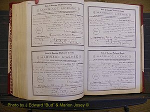 Richmond Marriages, Book EE, 1907-1909 P 420-421.JPG