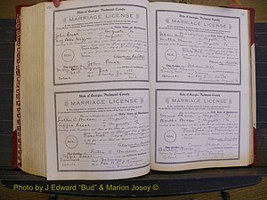 Richmond Marriages, Book EE, 1907-1909 P 446-447.JPG
