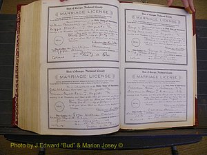 Richmond Marriages, Book EE, 1907-1909 P 582-583.JPG