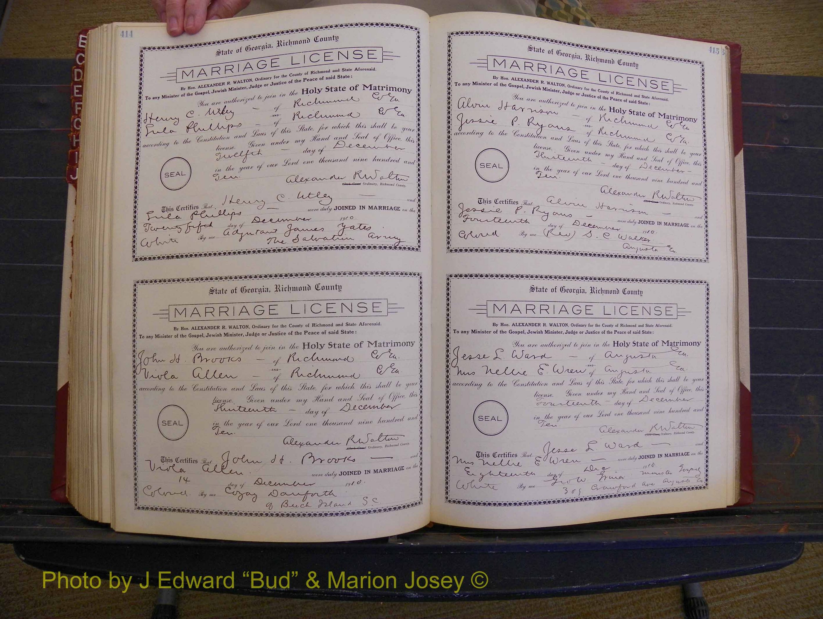 Richmond Marriages, Book FF, 1909-1911 P 414-415.JPG