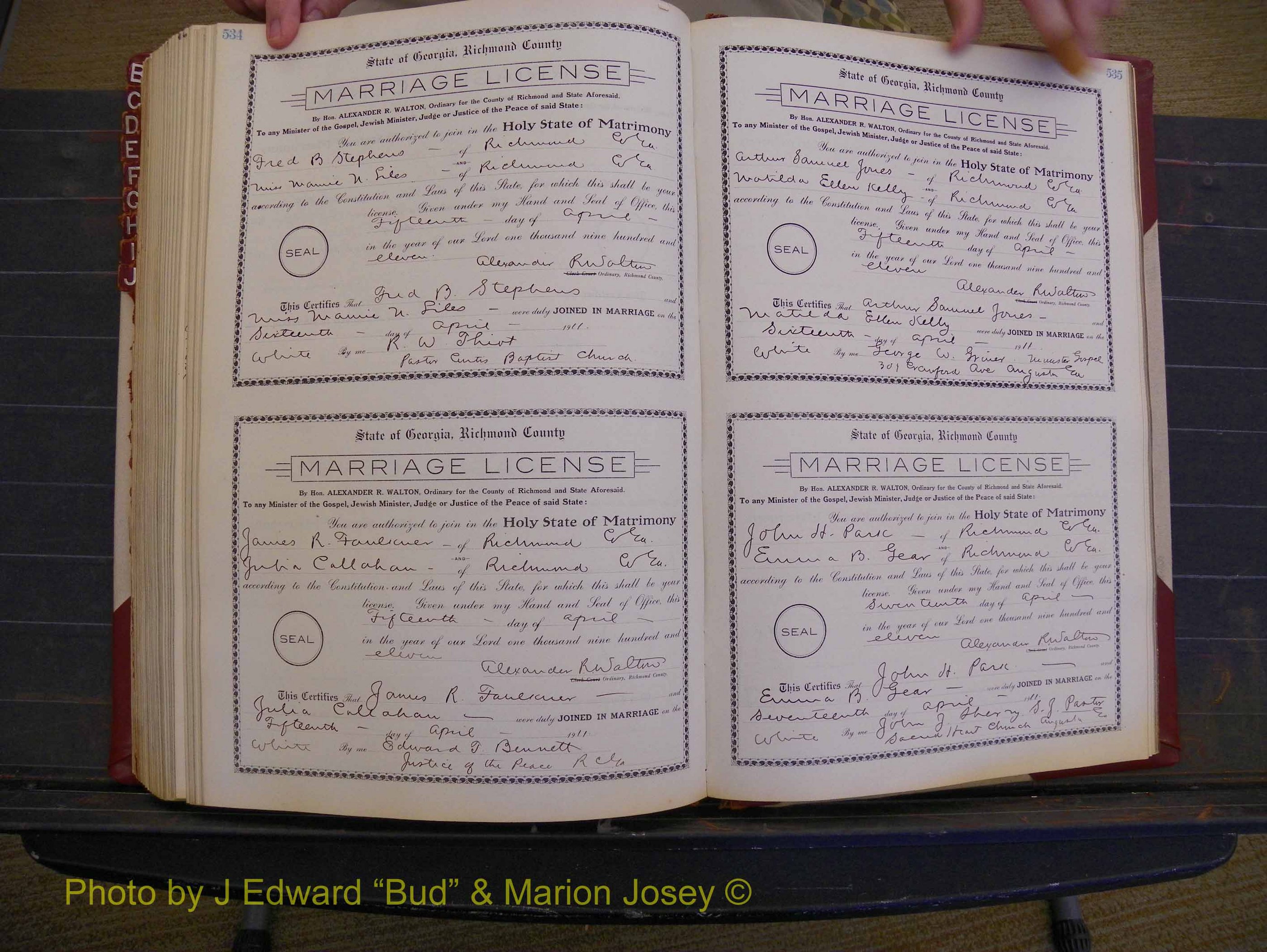 Richmond Marriages, Book FF, 1909-1911 P 534-535.JPG