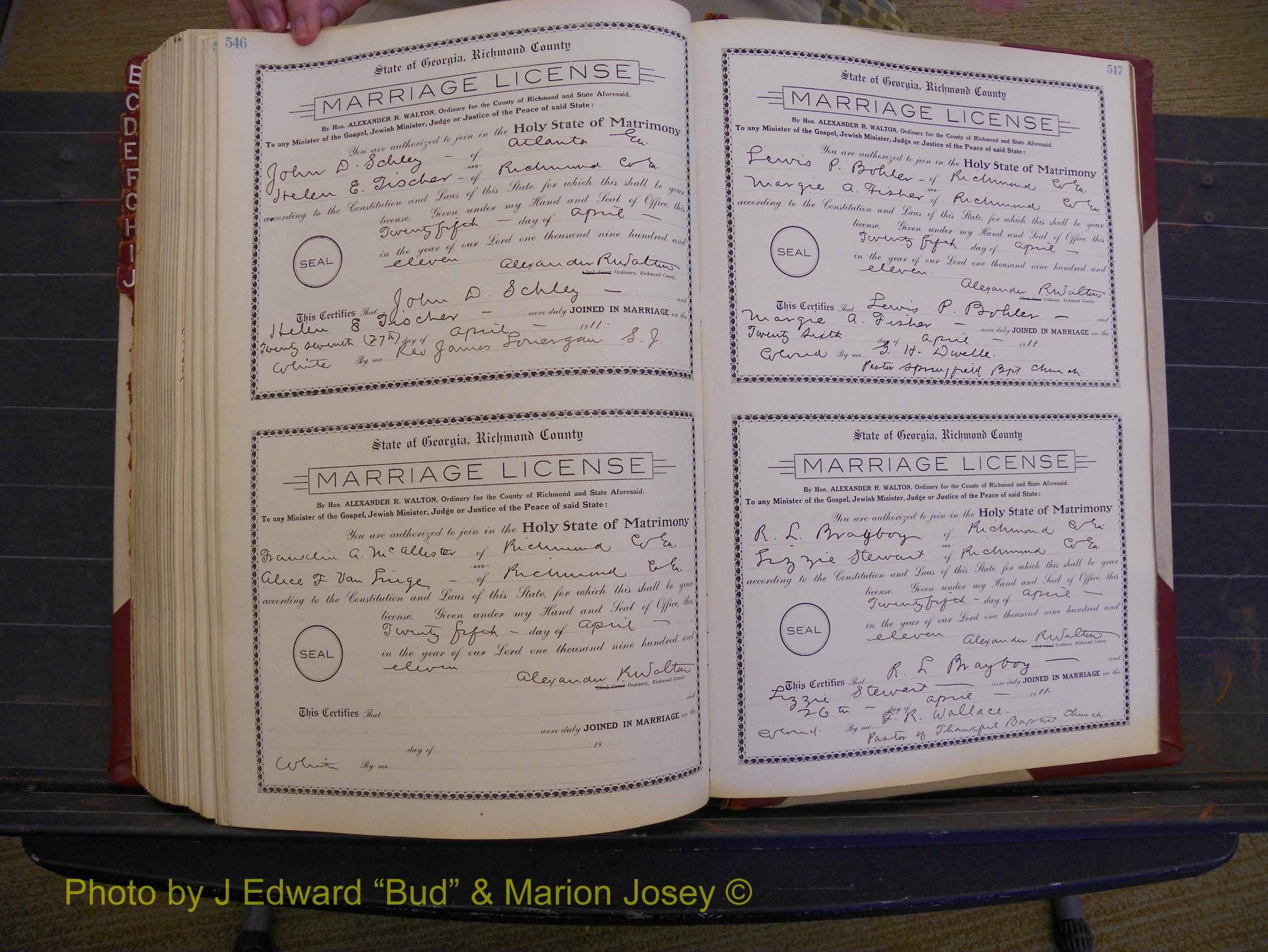 Richmond Marriages, Book FF, 1909-1911 P 546-547.JPG