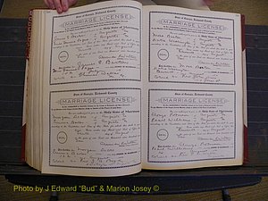 Richmond Marriages, Book FF, 1909-1911 P 308-309.JPG