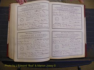 Richmond Marriages, Book FF, 1909-1911 P 364-365.JPG