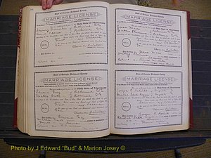 Richmond Marriages, Book FF, 1909-1911 P 406-407.JPG