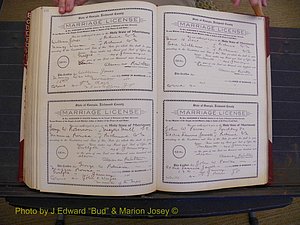 Richmond Marriages, Book FF, 1909-1911 P 454-455.JPG