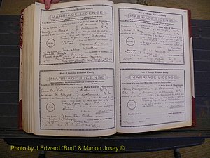 Richmond Marriages, Book FF, 1909-1911 P 498-499.JPG