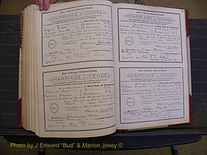 Richmond Marriages, Book FF, 1909-1911 P 522-523.JPG