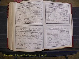 Richmond Marriages, Book FF, 1909-1911 P 542-543.JPG