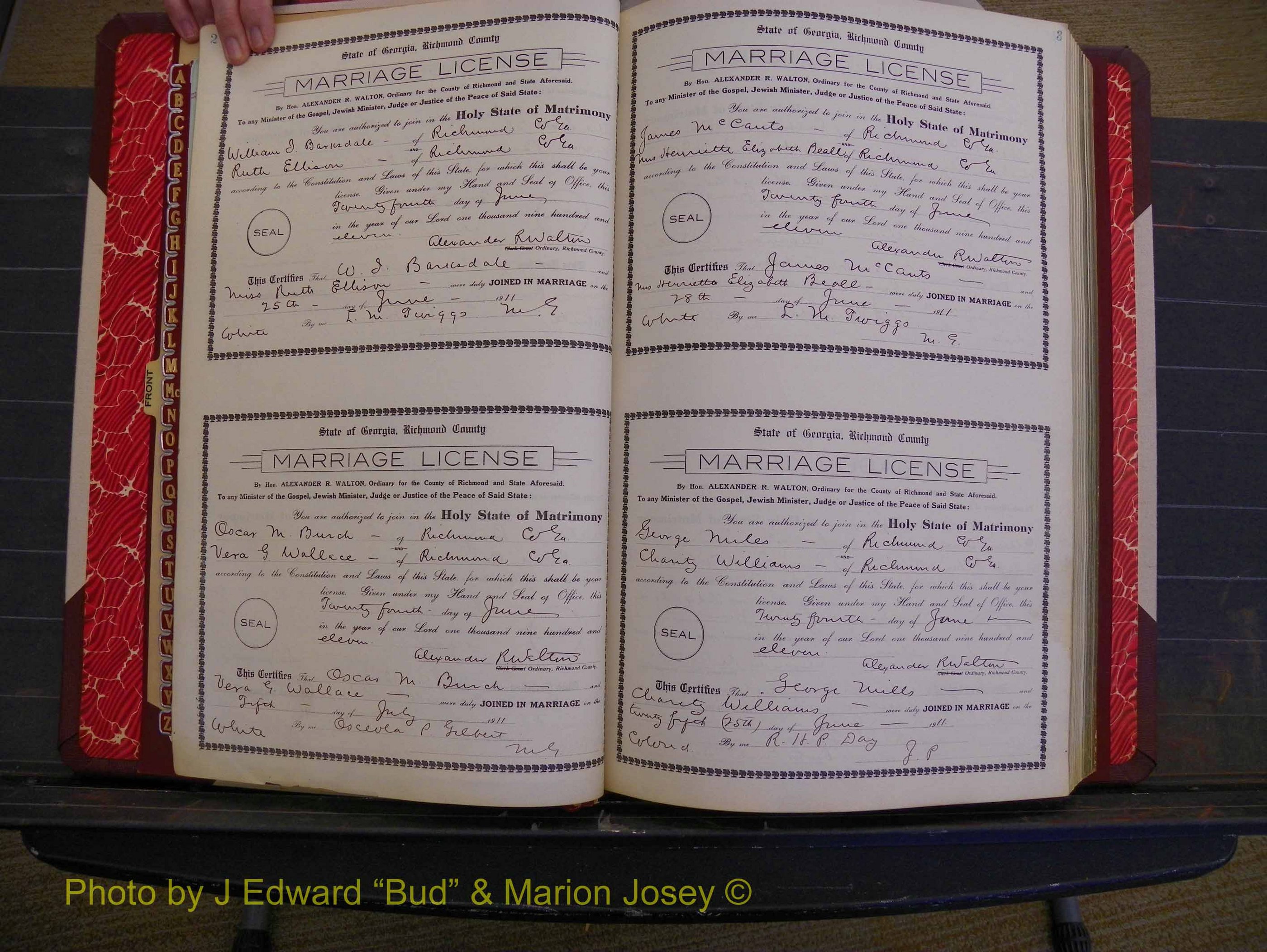 Richmond Marriages, Book GG, 1911-1912 P 002-003.JPG