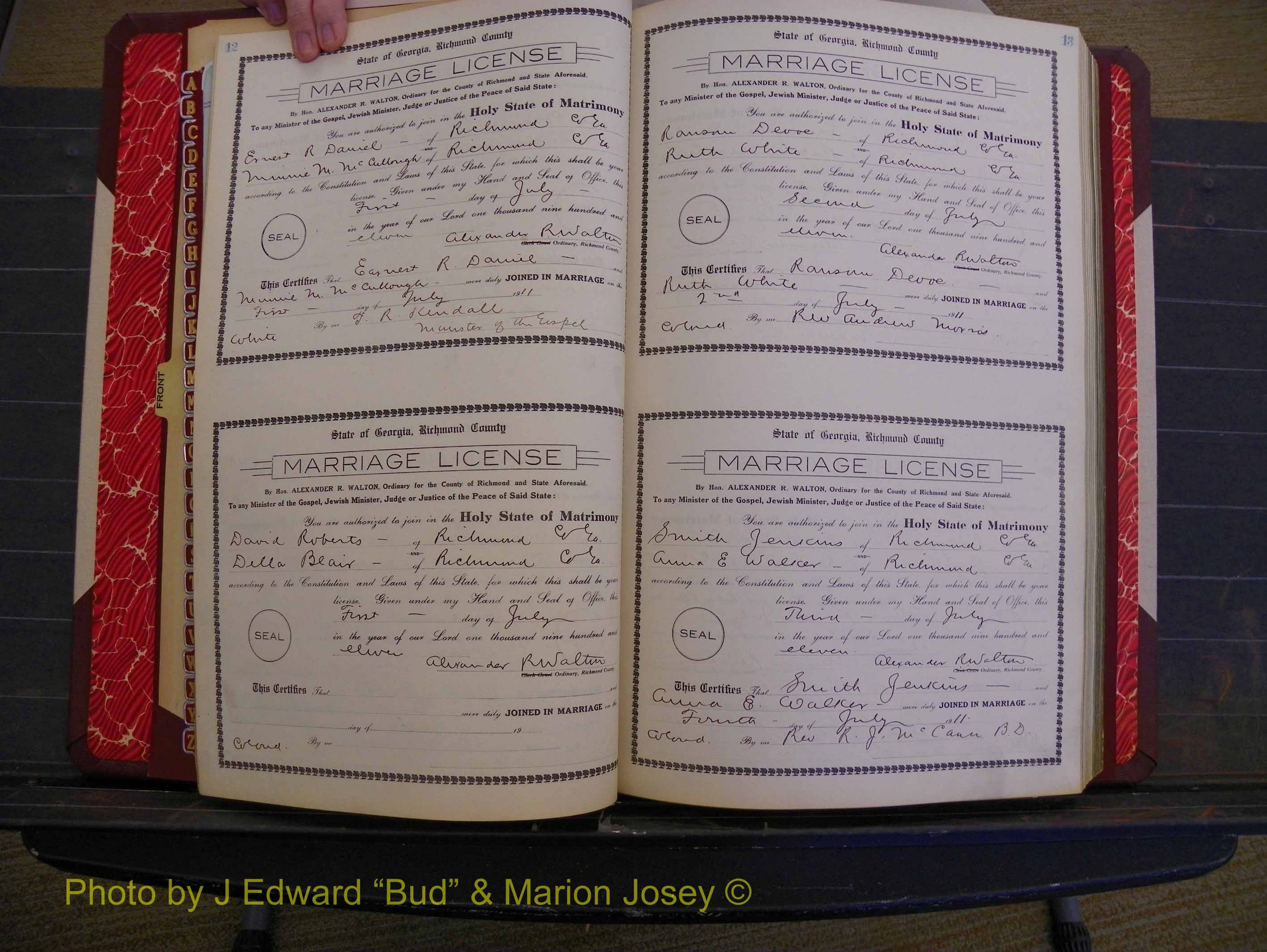 Richmond Marriages, Book GG, 1911-1912 P 012-013.JPG