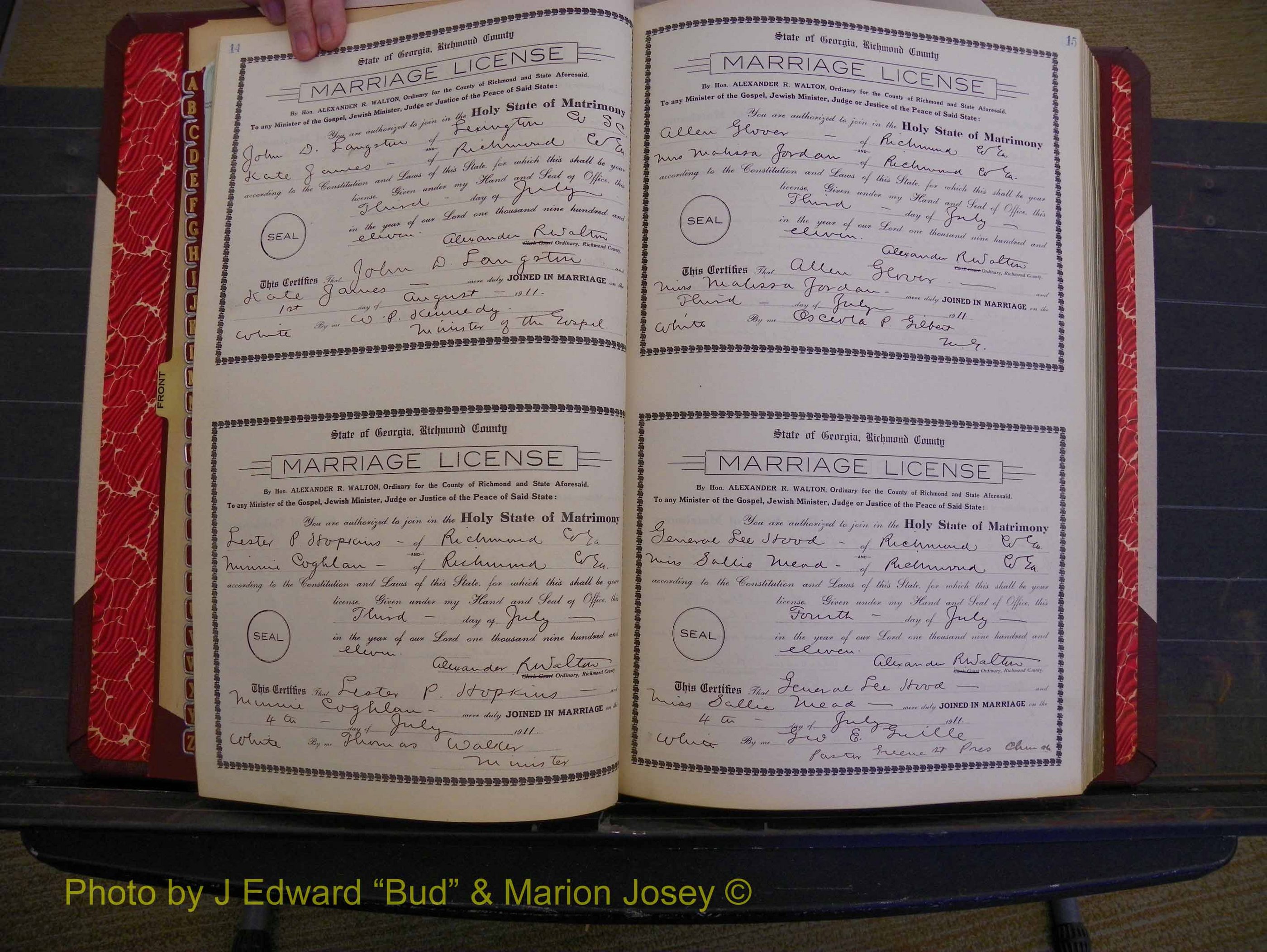 Richmond Marriages, Book GG, 1911-1912 P 014-015.JPG