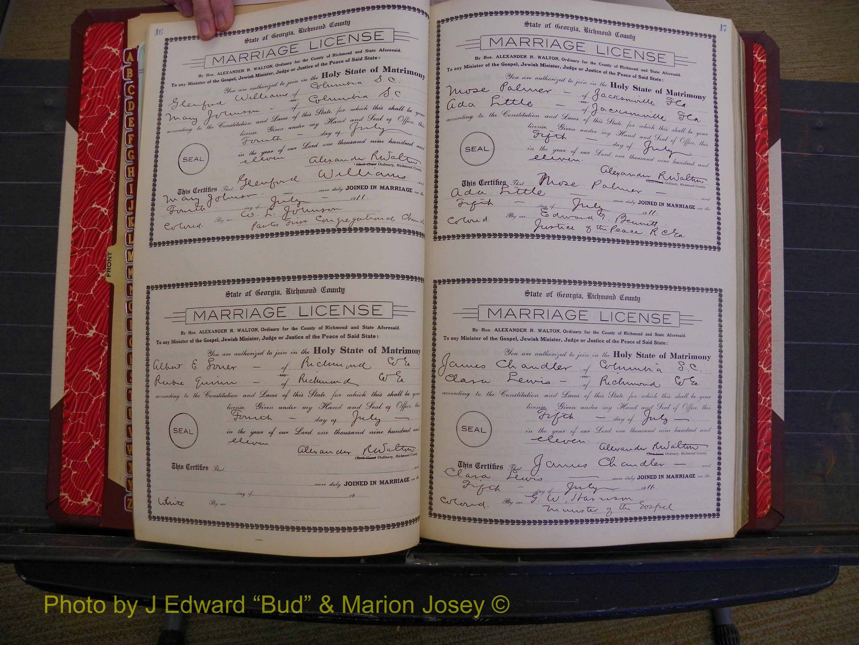 Richmond Marriages, Book GG, 1911-1912 P 016-017.JPG