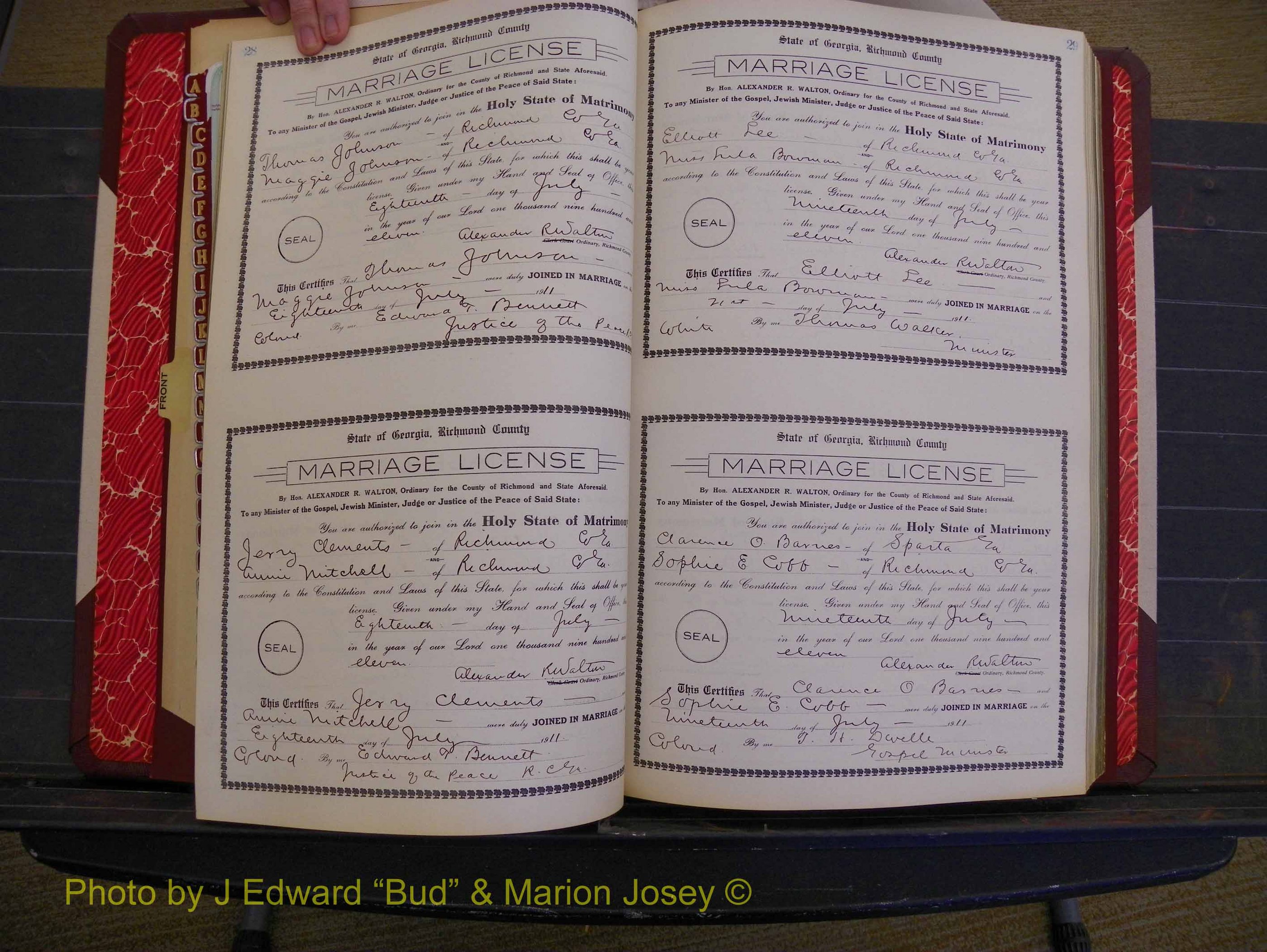 Richmond Marriages, Book GG, 1911-1912 P 028-029.JPG