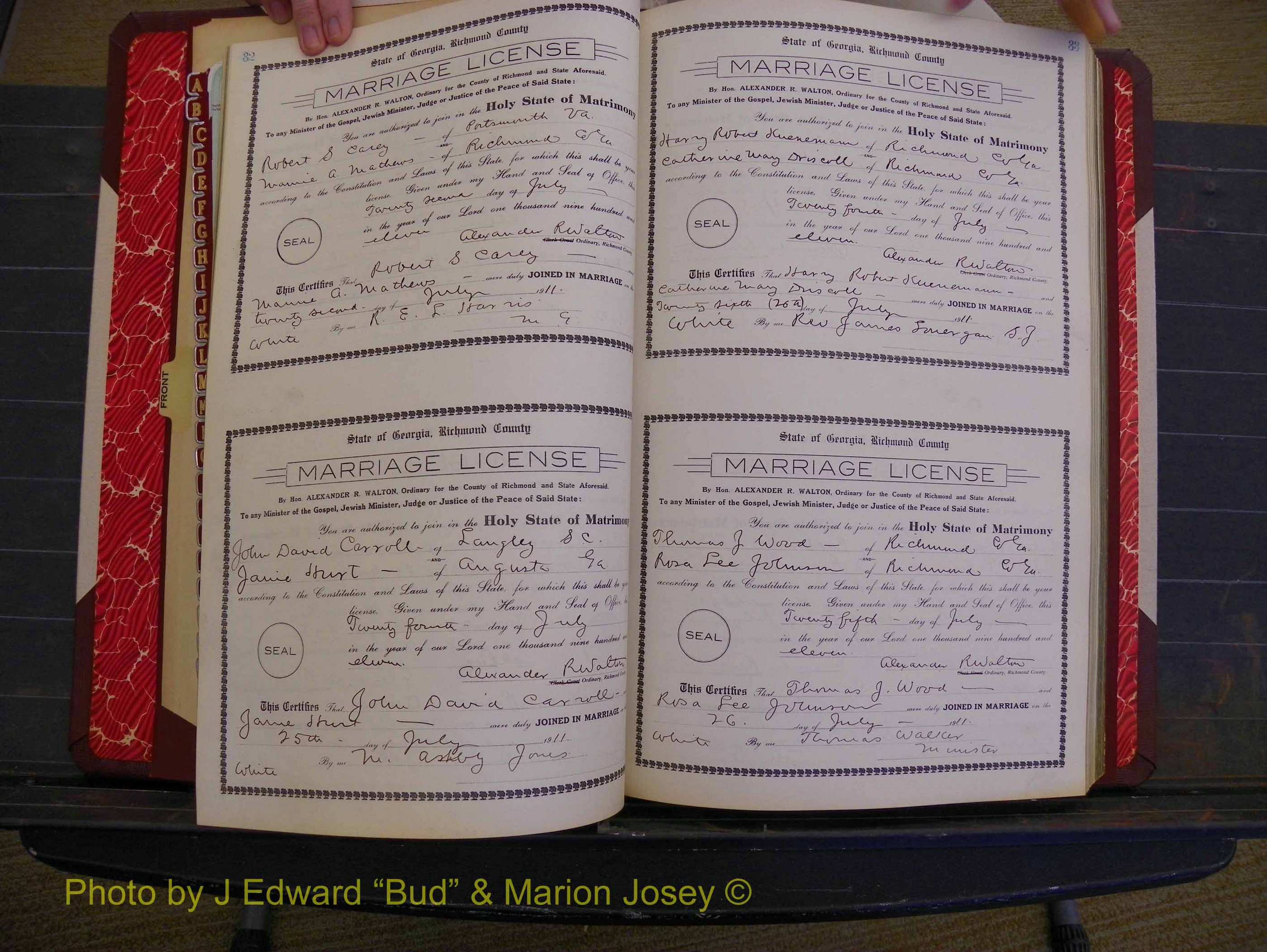 Richmond Marriages, Book GG, 1911-1912 P 032-033.JPG