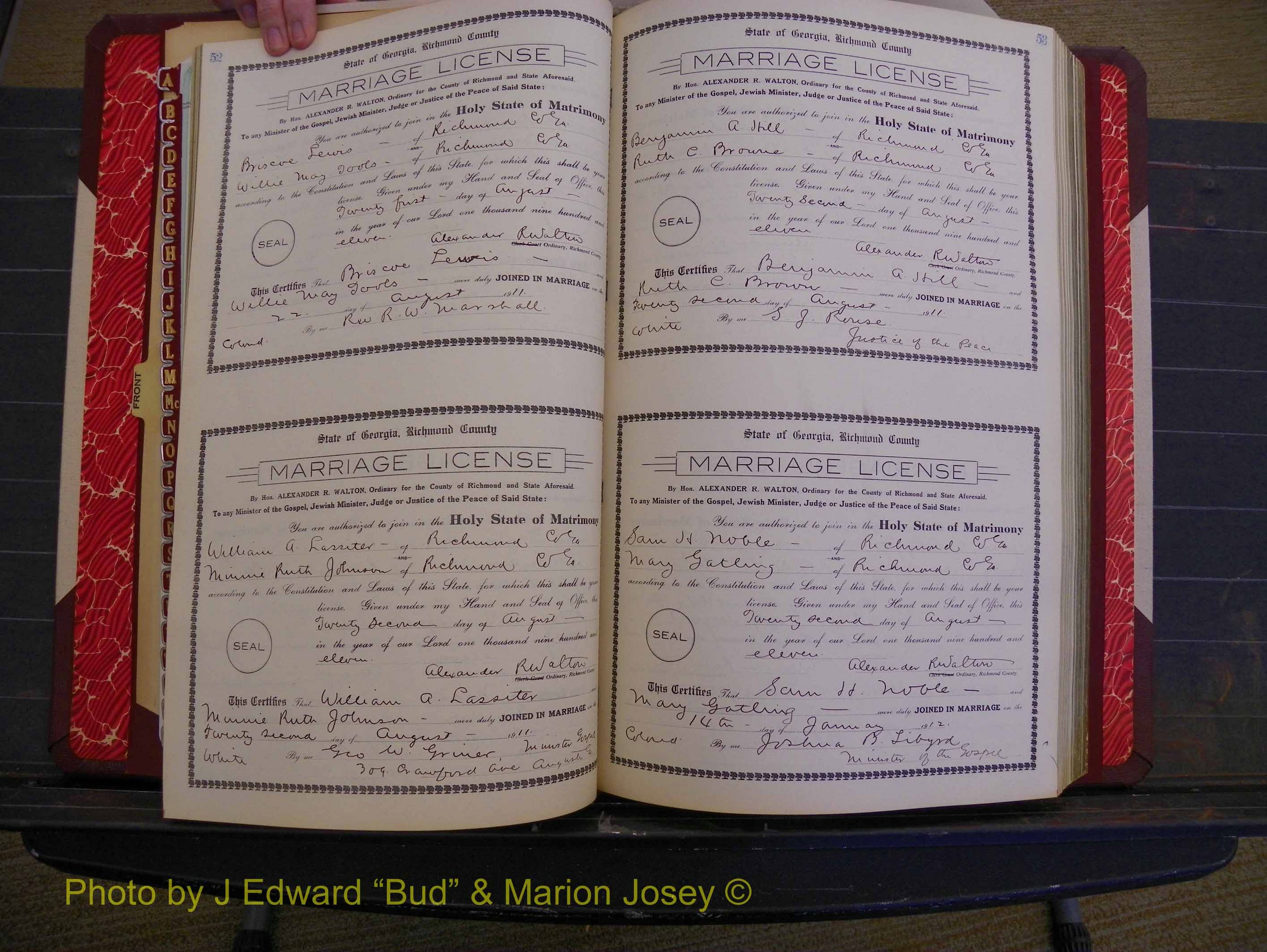 Richmond Marriages, Book GG, 1911-1912 P 052-053.JPG