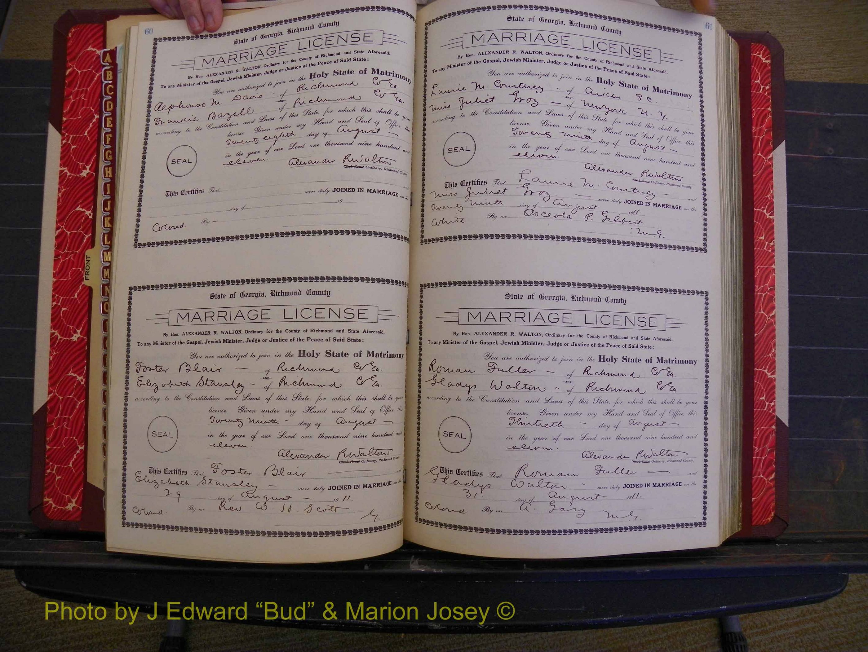 Richmond Marriages, Book GG, 1911-1912 P 060-061.JPG