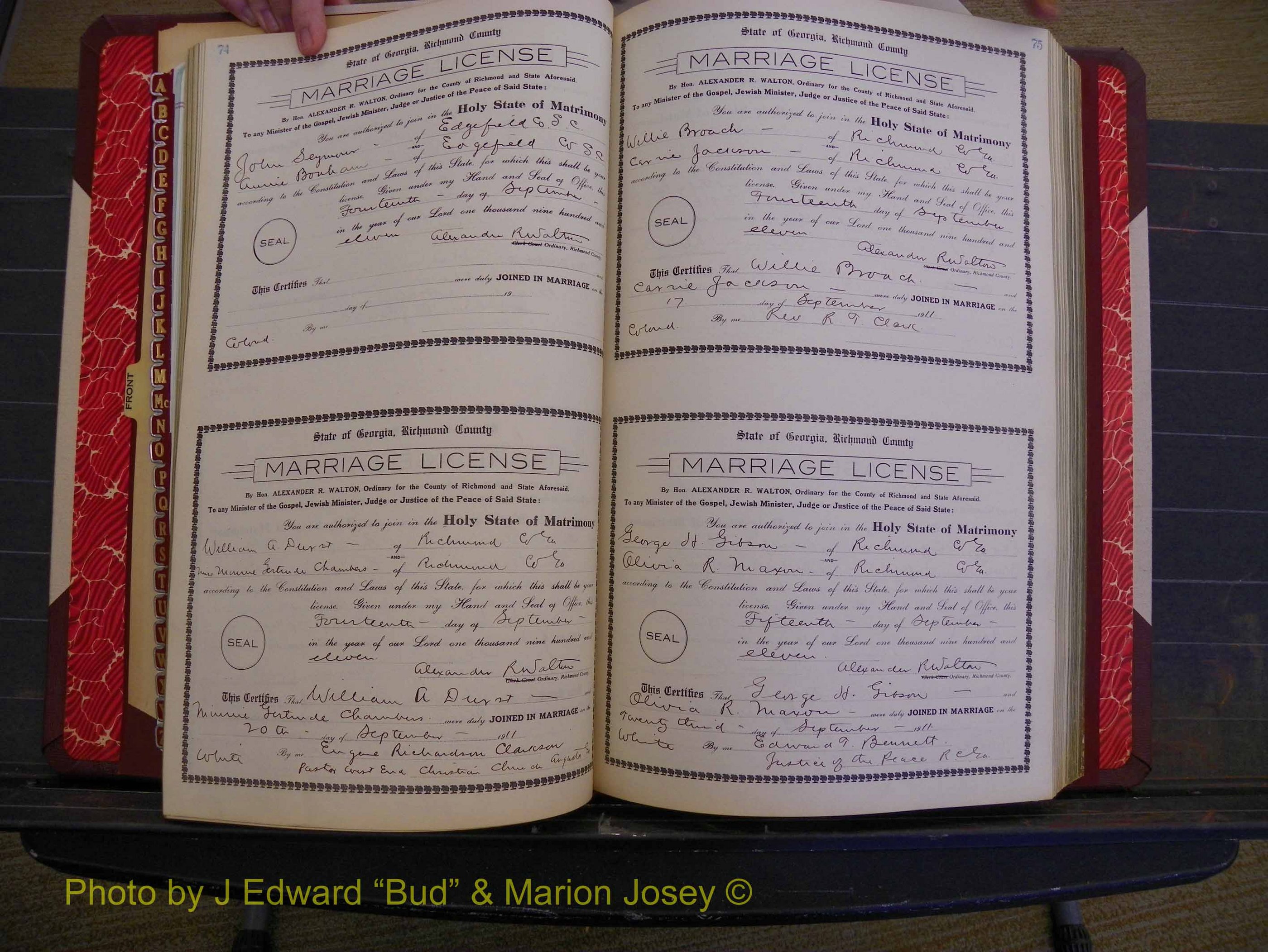 Richmond Marriages, Book GG, 1911-1912 P 074-075.JPG
