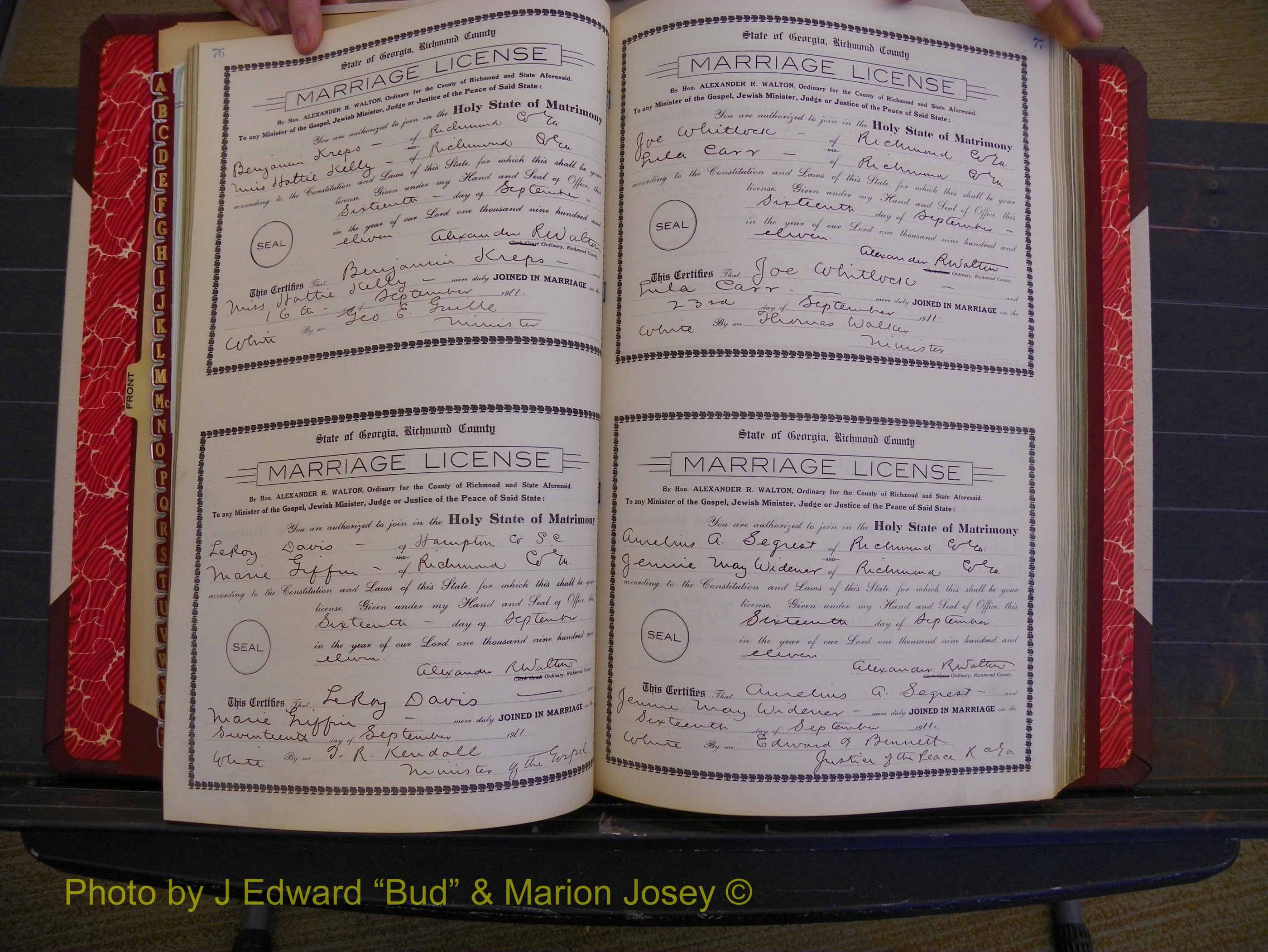 Richmond Marriages, Book GG, 1911-1912 P 076-077.JPG