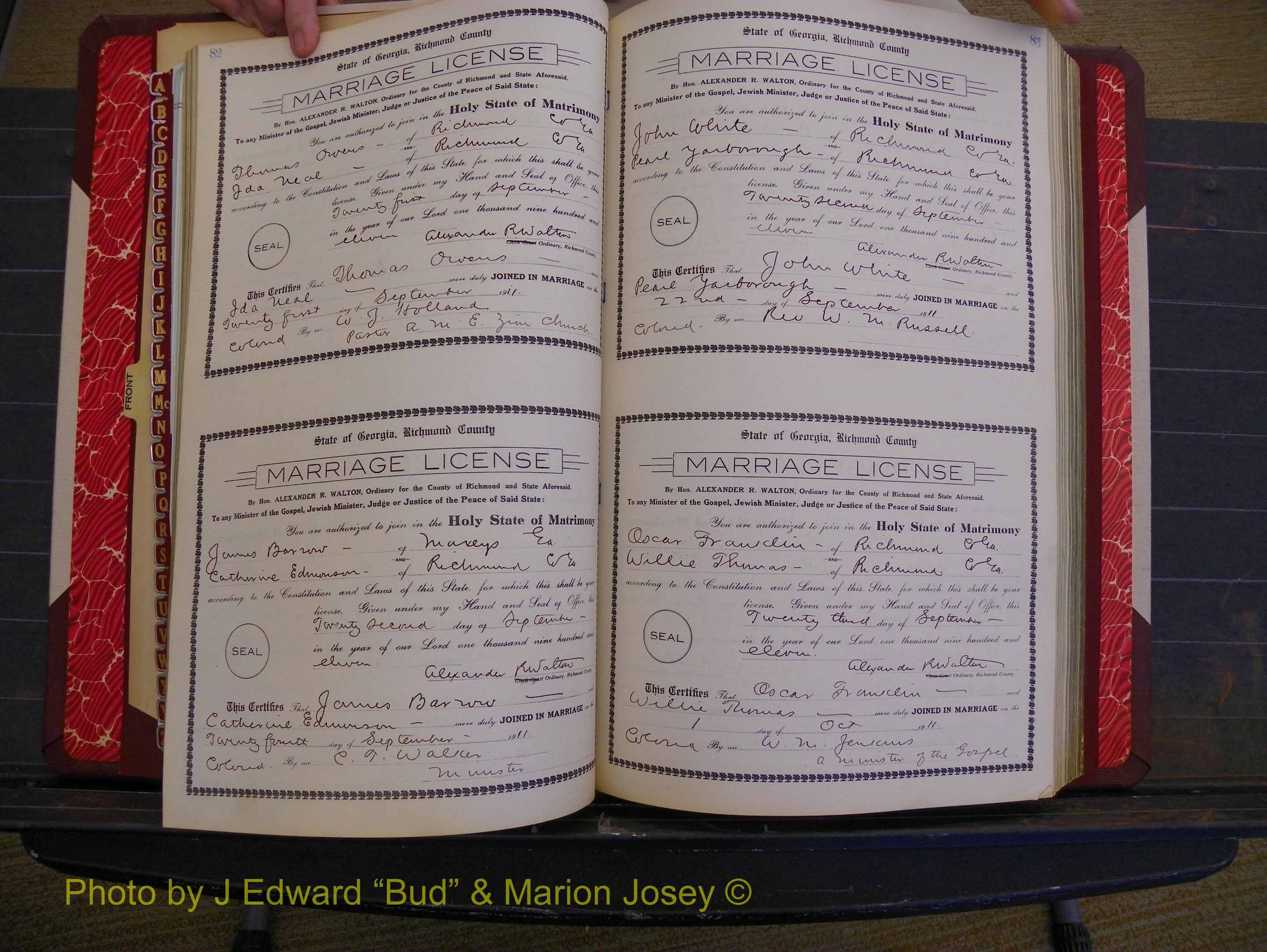 Richmond Marriages, Book GG, 1911-1912 P 082-083.JPG